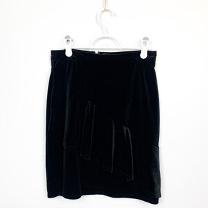 Reitman's Black Velvet Mini Skirt